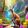 Forest Kangaroo Art Diamond Painting
