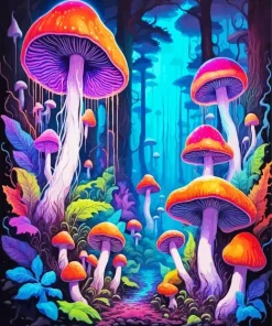 Forest Mushrooms Diamond Painting