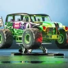 Grave Digger Truck Diamond Painting