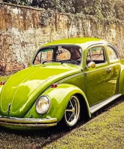 Green Bug Car Diamond Painting