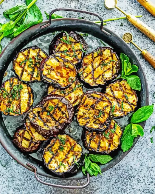 grilled eggplant Diamond Dotz Grilled Eggplant Diamond Painting