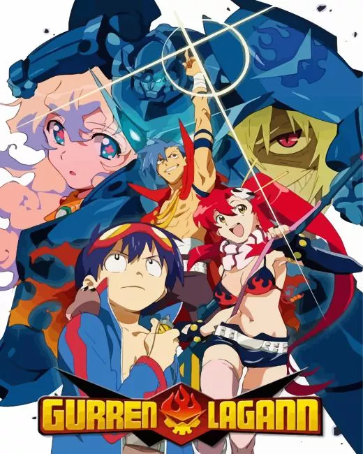 gurren lagann Diamond By Numbers Gurren Lagann Diamond Painting