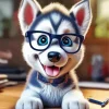 Husky Wearing Glasses Diamond Painting