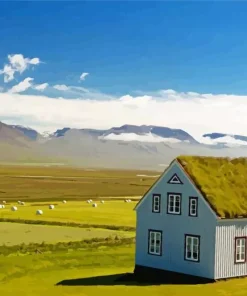 Iceland Farmhouse Diamond Painting