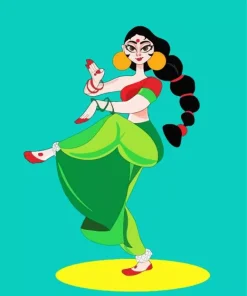 Indian Girl Dancing Diamond Painting