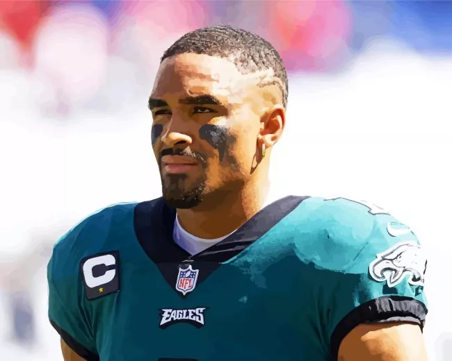 jalen hurts Diamond By Numbers Jalen Hurts Diamond Painting