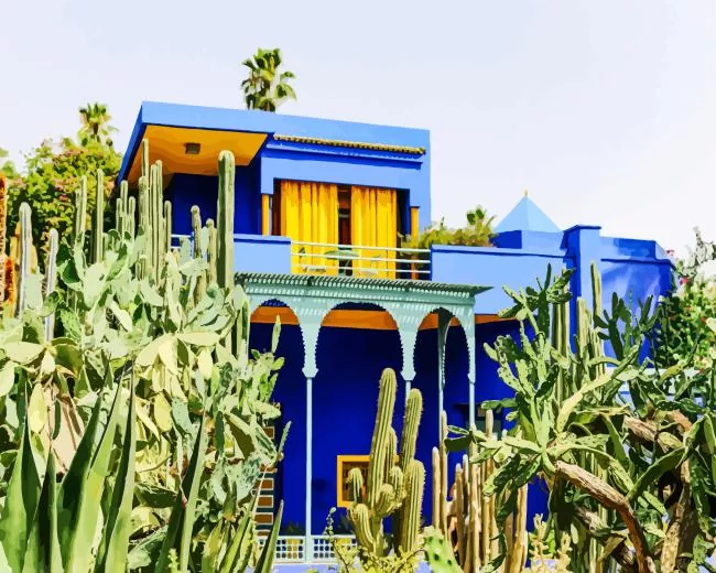 jardin majorelle Diamond By Numbers Jardin Majorelle Diamond Painting