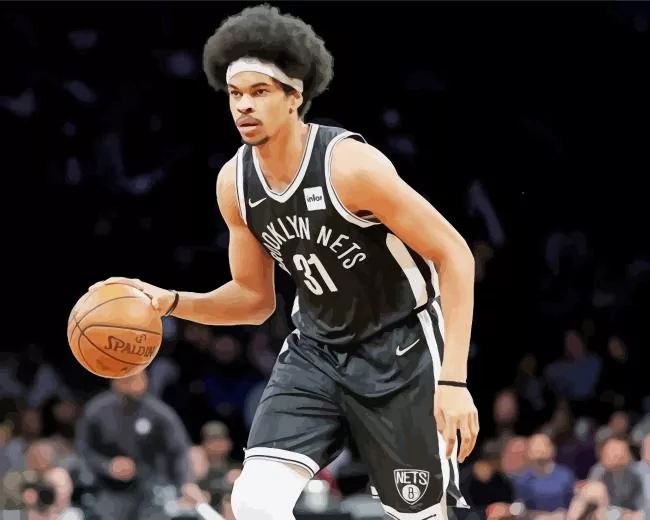 jarrett allen Diamond With Numbers Jarrett Allen Diamond Painting