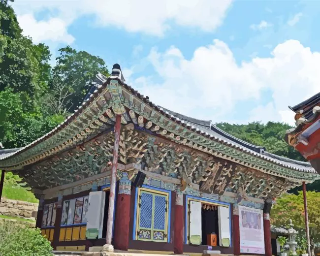 jeondeungsa temple Diamond By Numbers Jeondeungsa Temple Diamond Painting