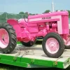 John Deere Pink Tractor Diamond Painting