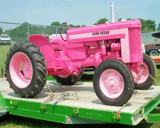 john deere pink tractor Diamond Painst John Deere Pink Tractor Diamond Painting