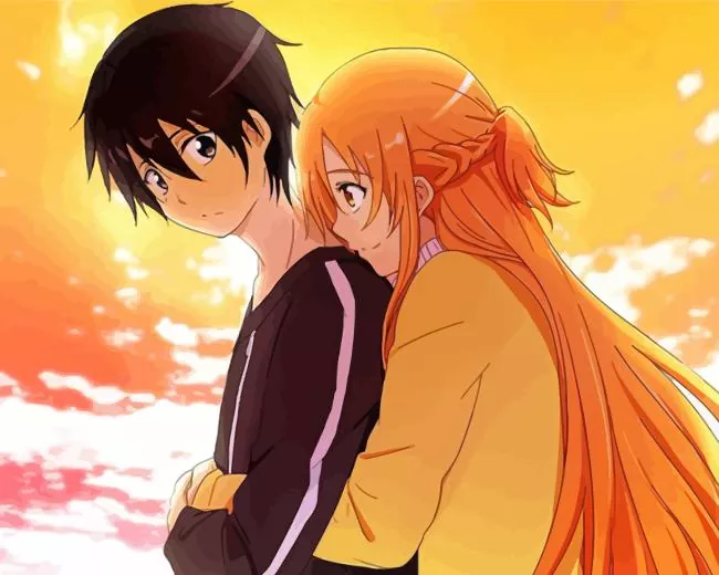 kazuto kirigaya and asuna yuuki Diamond Paintings Kazuto Kirigaya And Asuna Yuuki Diamond Painting