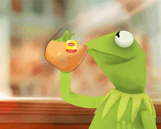 kermit drinking tea Diamond Paintings Kermit Drinking Tea Diamond Painting