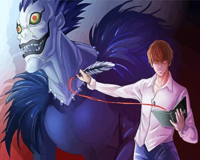 kira and ryuk Diamond By Numbers Kira And Ryuk Diamond Painting
