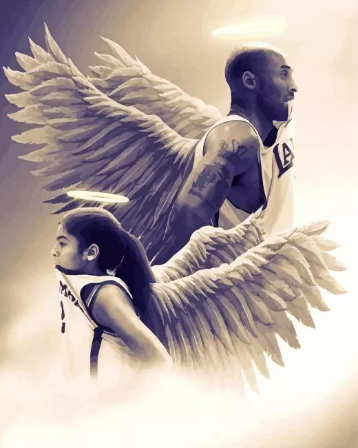 kobe and gigi Diamond With Numbers Kobe And Gigi Diamond Painting