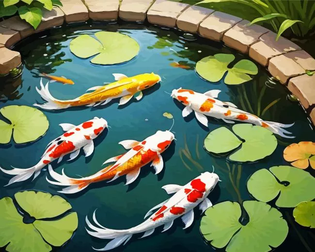 koi fishes pond Diamond Dotz Koi Fishes Pond Diamond Painting