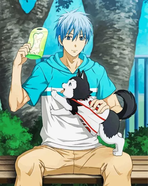 kuroko and his dog Diamond Paintings Kuroko And His Dog Diamond Painting
