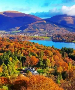 Lake District In The Autumn Diamond Painting