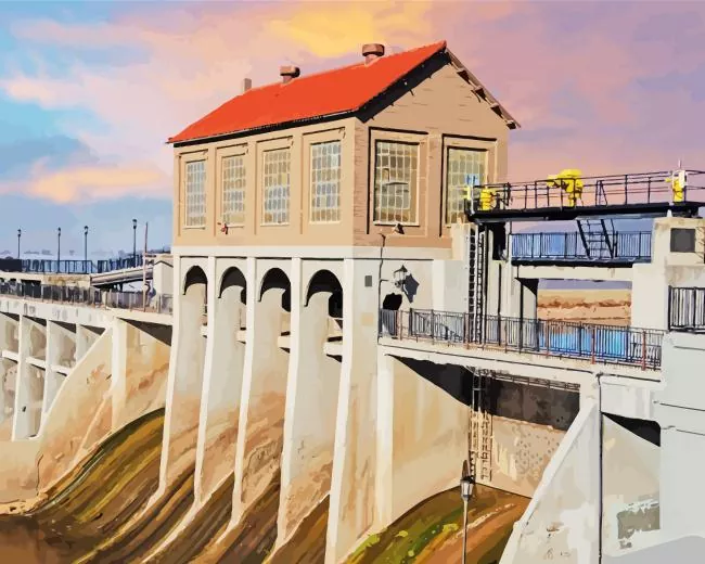 lake overholser oklahoma Diamond With Numbers Lake Overholser Oklahoma Diamond Painting