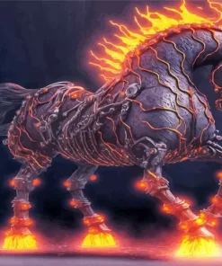 Lava Horse Diamond Painting