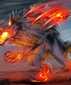 Lava Werewolf Diamond Painting