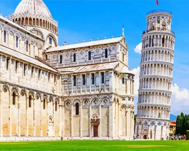 leaning tower of pisa Diamond By Numbers Leaning Tower Of Pisa Diamond Painting