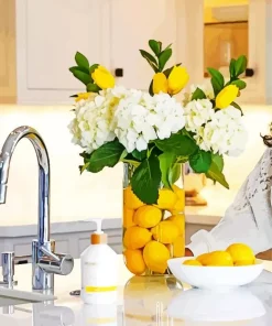 Lemon Flower Vase Diamond Painting