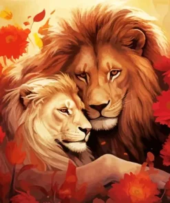 Lion And Lioness Diamond Painting