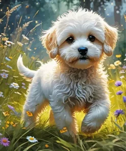 Maltipoo Dog Diamond Painting