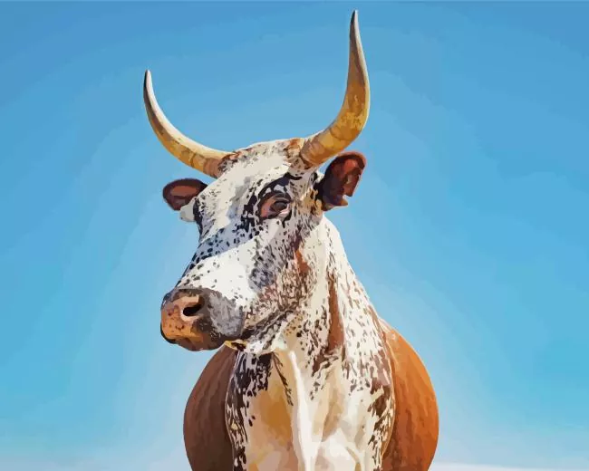 nguni cattle Diamond By Numbers Nguni Cattle Diamond Painting