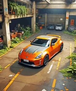 Orange Nissan Z Diamond Painting