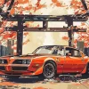 Orange Firebird Trans AM 78 Diamond Painting