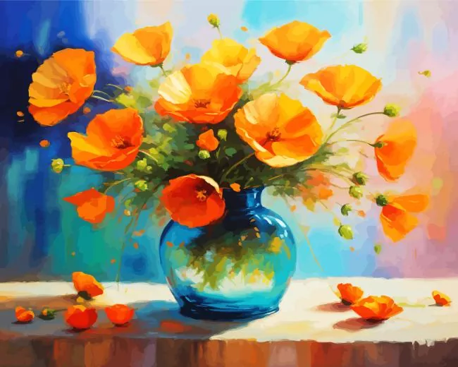 orange poppies Diamond Paints Orange Poppies Diamond Painting