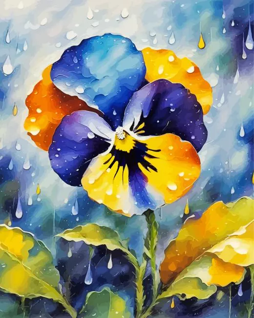pansy and rain Diamond Paintings Pansy And Rain Diamond Painting