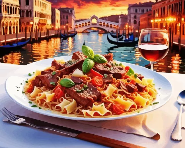 pasta in Italy Diamond Paintings Pasta in Italy Diamond Painting