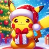 Pikachu Christmas Art Diamond Painting