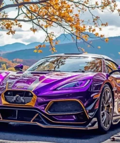 Purple Koenigsegg Agera Diamond Painting
