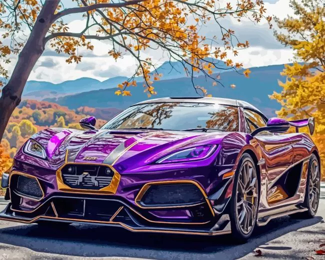 purple koenigsegg agera Diamond Dotz Purple Koenigsegg Agera Diamond Painting