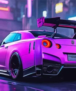 Purple Nissan GTR Diamond Painting
