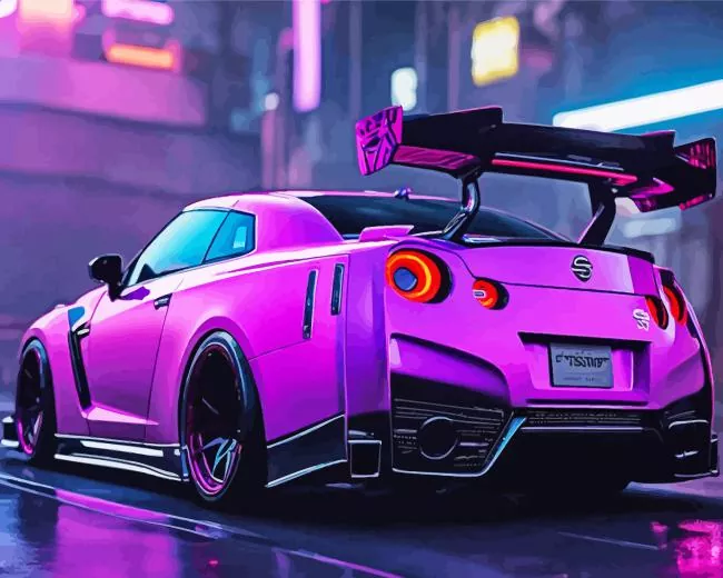 purple nissan gtr Diamond Paintings Purple Nissan GTR Diamond Painting