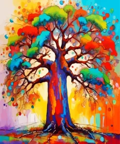 Rainbow Tree Art Diamond Painting