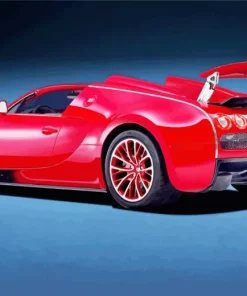 Red Bugatti Veyron Diamond Painting