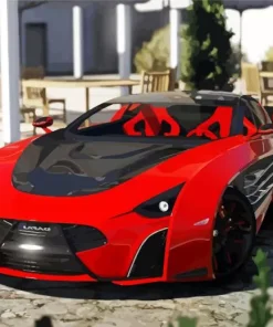 Red Laraki Car Diamond Painting