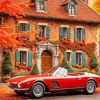 Red Vintage Ferrari Car Diamond Painting