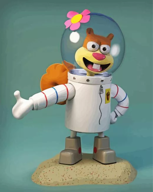 sandy cheeks Diamond By Numbers Sandy Cheeks Diamond Painting