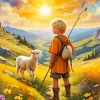 Shepherd Boy Diamond Painting
