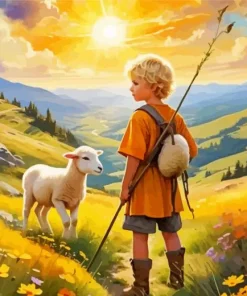 Shepherd Boy Diamond Painting