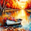 Whimsical Floral Boat Diamond Painting
