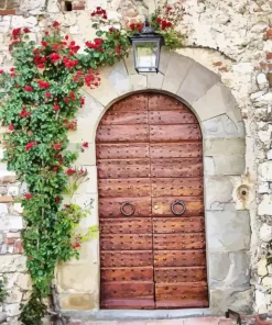 Wooden Brown Door Diamond Painting