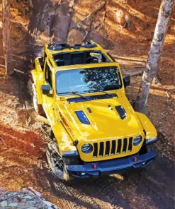 Yellow Jeep Wrangler Diamond Painting